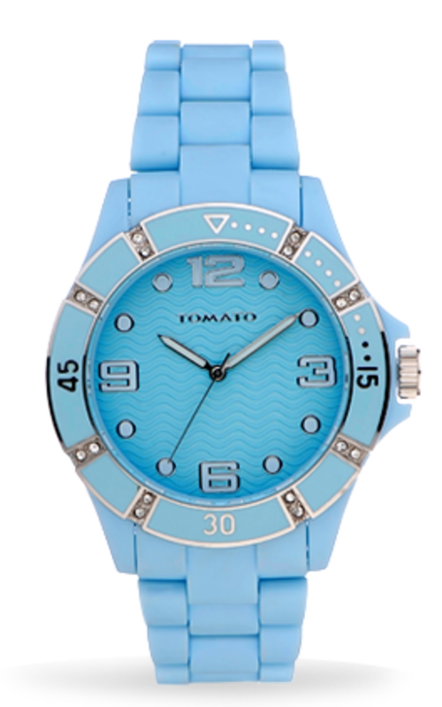 *Brand New* Tomato Ladies Large Freedom Light Blue Watch  luminous markers T633125 *STUNNING WATCH*