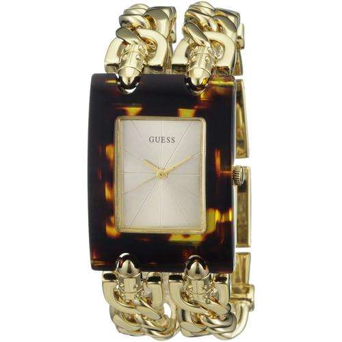 *Brand New* GUESS Women's Gold Chain Rectangle Tortoise Shell Dial Watch**MAGNIFICENT and TRENDY**