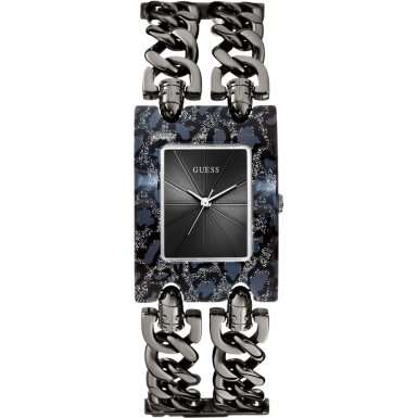 *Brand New* Guess Ladies Gunmetal Bracelet Square Print Dial Watch**Original with Two Year Warrany**