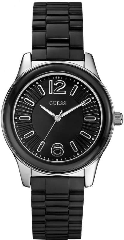 *Brand New* GUESS  Ladies Ladies Polycarbonate Black Watch with 2 Year Warranty *Trendy Watch*