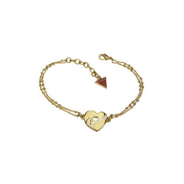 *Brand New* Magnificent Guess Ladies Gold Plated Bracelet with Gold Heart Pendant*Guess certificate*