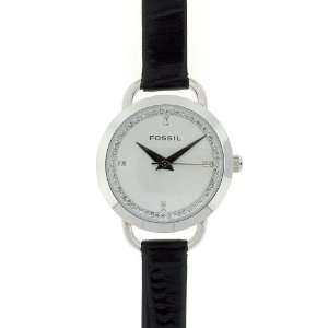 BRAND NEW Fossil Ladies Black Leather Watch Crystal Accent PR5317 **STUNNING MODEL**