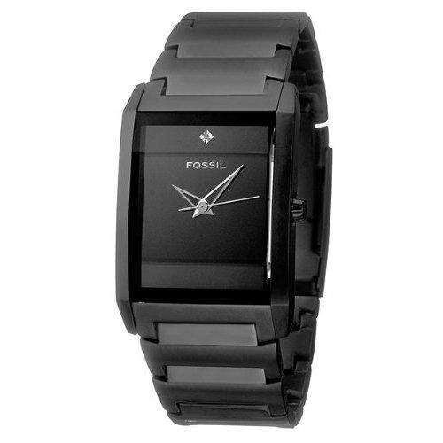BRAND NEW Fossil Black IP Stainless Steel Black Dial Diamond Mens Watch FS4303**STUNNING MODEL**