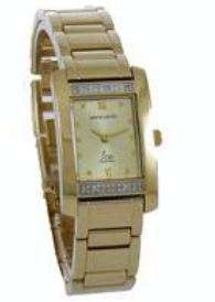 BRAND NEW PIERRE CARDIN Ladies gold tone stainless steel watch diamond set case **STUNNING MODEL**