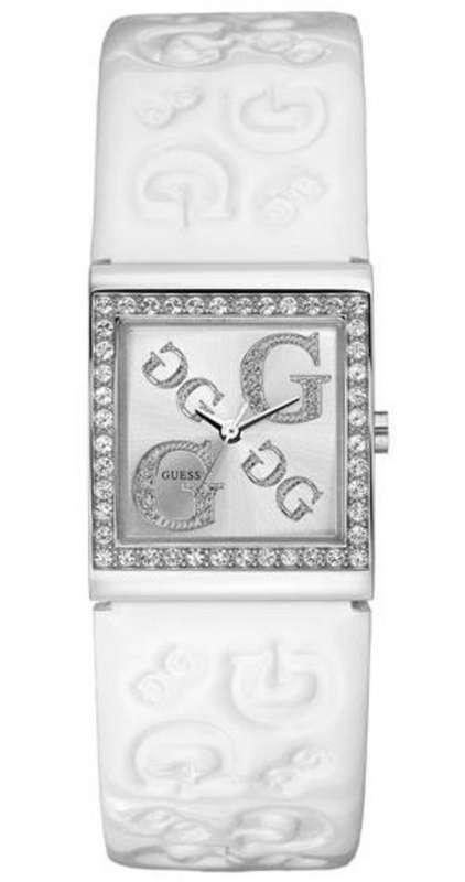 BRAND NEW LADIES GUESS  'G2G' on Leather Embossed Strap SWAROVSKI CRYSTAL **STUNNING MODEL**