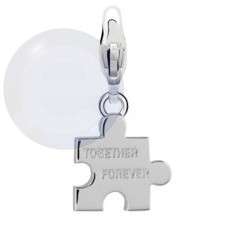 BRAND NEW TI SENTO MILANO Sterling Silver Rhodium plated charm 'Together Forever'