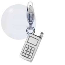 BRAND NEW TI SENTO MILANO Sterling Silver Rhodium plated charm 'Ring Ring' Cell Phone