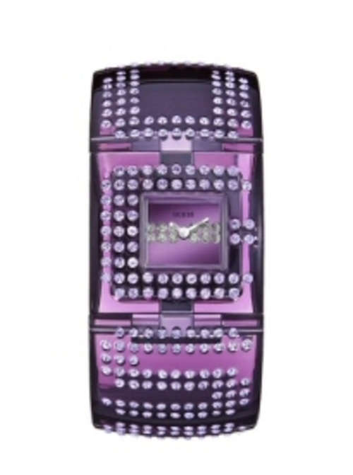 BRAND NEW Guess CITY LIGHTS Ladies Amethyst Dial and Strap Glitz Watch