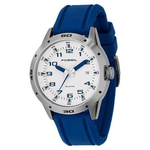 BRAND NEW MENS FOSSIL  White and Blue Analog Sports watch AM4251**stunning model**