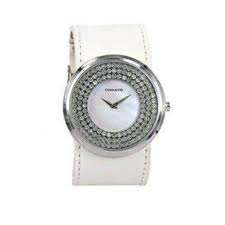 BRAND NEW LADIES TOMATO COLLECTION WATCH WHITE STRAP STAINLESS STEEL WITH STONES**STUNNING MODEL**