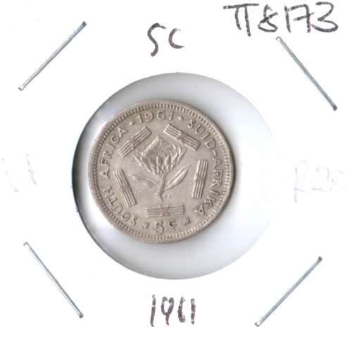 1961 silver 5c