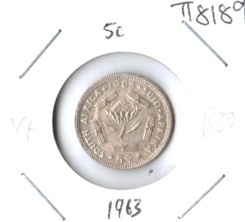 1963 silver 5c