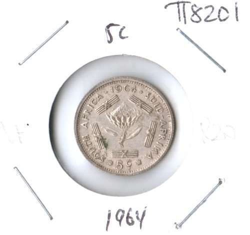 1964 silver 5c