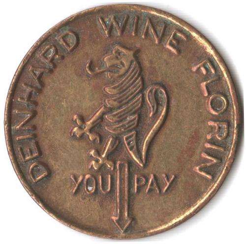 Deinhard Wine Florin token, Germany - as per scan