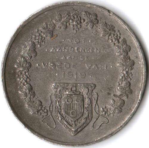 Medallion to commemorate peace 1919 by Mayor of Cape Town *rare*