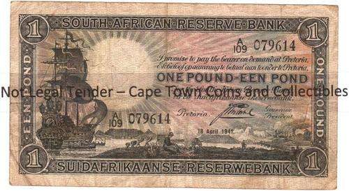 SA 1 Pound Postmus 1941 - as per scan