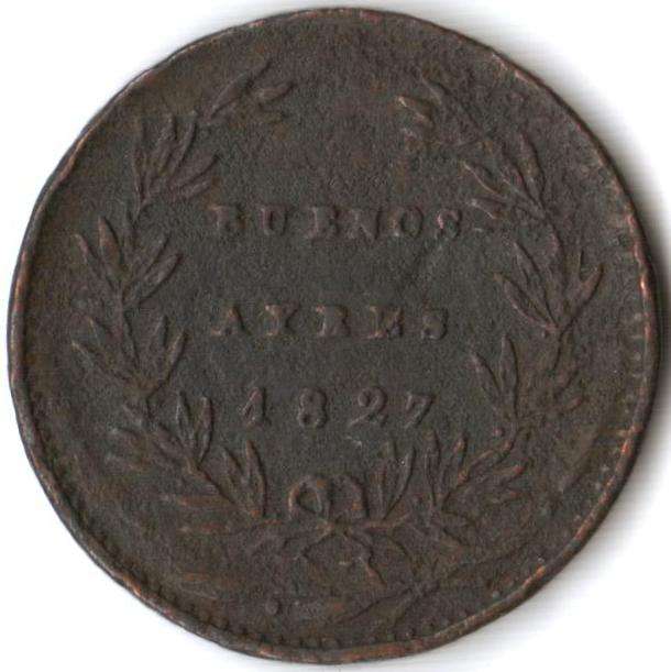 Buenos Aires 5/10 Real 1827 *rare* - in used condition