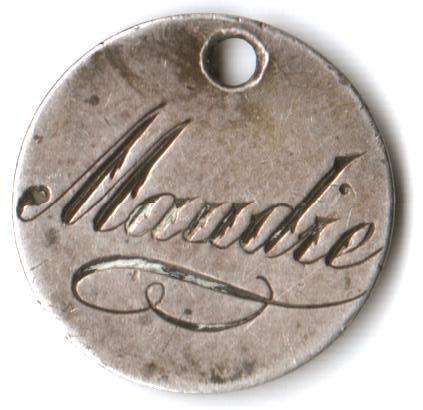 Great Britain 3 Pence 1890's made into pendant - 'Maudie'