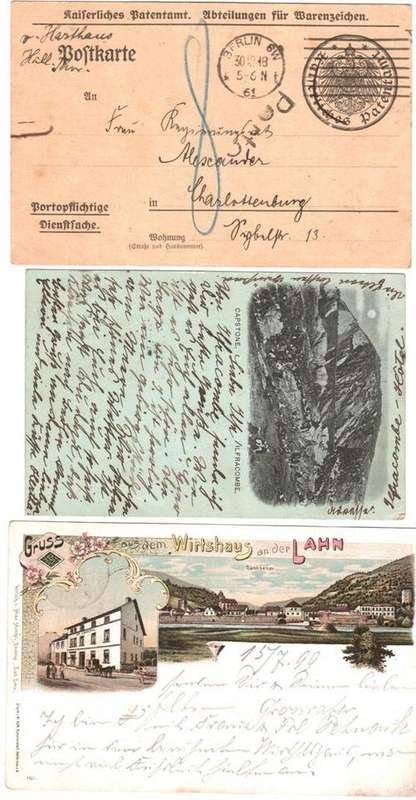 Postal History - Lot of 5 postcards to Germany 1899, 1900 & 1918