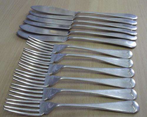 Set of 6 fish knives & forks by T Turner & Co. Sheffield