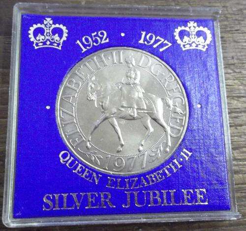 Queen Elizabeth Silver Jubilee Crown, encased - 1977