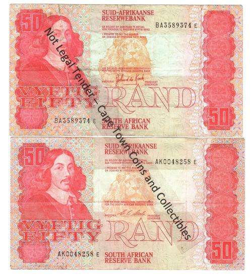 CRAZY R1 START - Lot of 2 old R50 notes - one day only