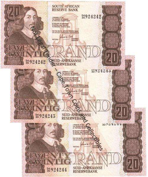CRAZY R1 START - Lot of 3 old R20 notes in sequence - one day only