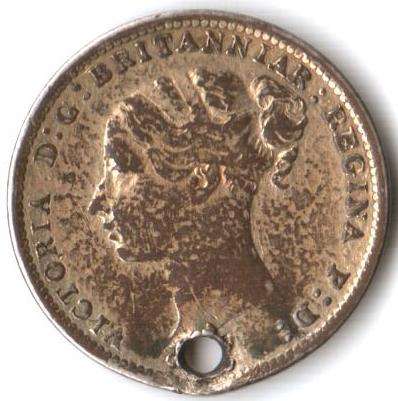 Great Britain 3 Pence 1800's made into pendant "Frida"