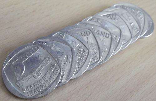 1994 Presidential Inauguration R5 Coins (x10) - one bid for all