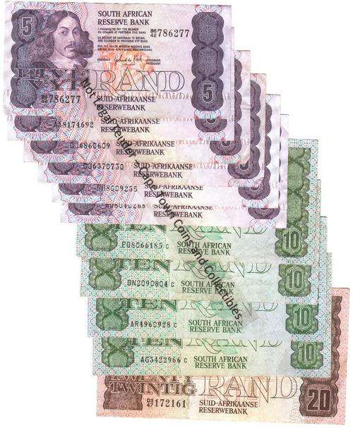 Lot of 11 SA bank notes - as per scan
