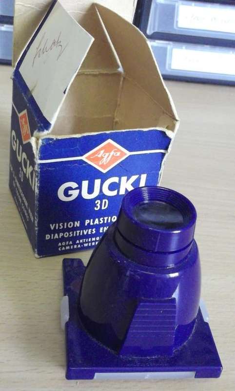 Vintage Agfa Gucki 3D slide viewer, box and original instructions
