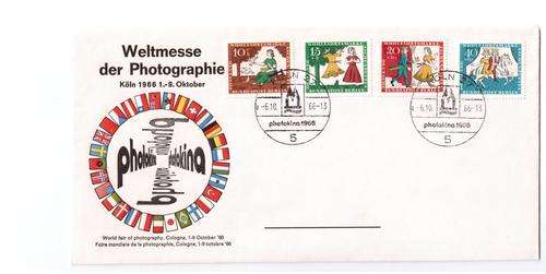 Germany World Photography Fair 1966 cover, Cinderella stamps