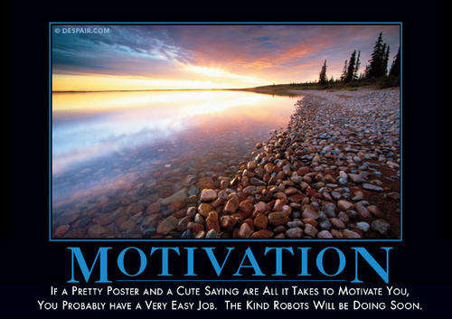 Framed funny Demotivators poster - Motivation - for realist business people