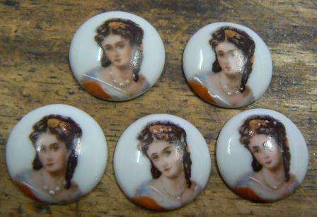 Limoges porcelain disks 18mm (x5)