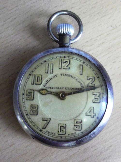 Old Railway Timekeeper "Specially Examined" - not working, sold as is