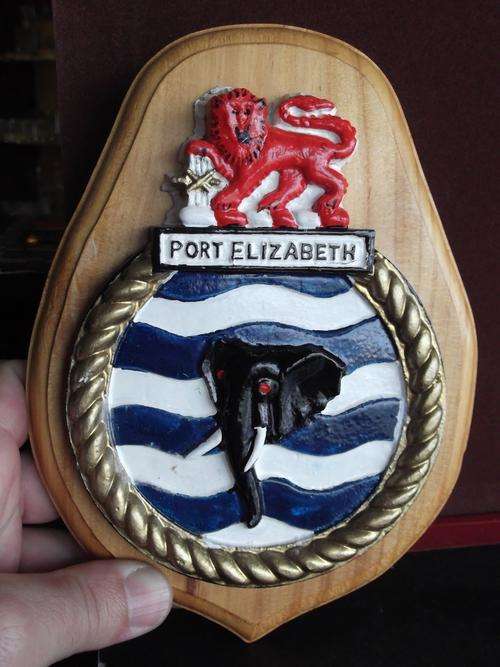 SA Navy, Port Elizabeth ships plaque, plaster of paris - as per photo
