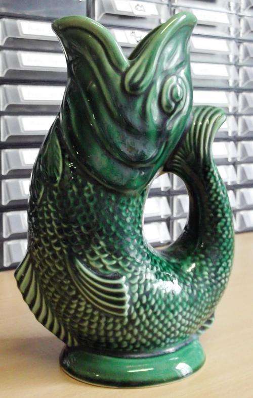 Vintage fish vase, by Dartmouth Pottery, Devon, England - as per photos