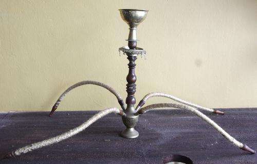 Indian brass 4 pipe Hubbly Bubbly - as per photos