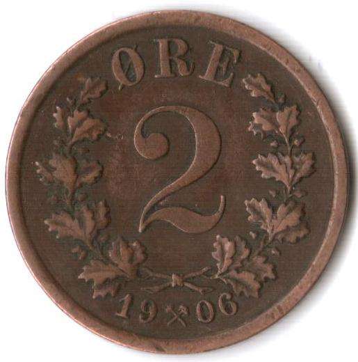 Norway 2 Ore 1906 *rare* - Only 500,000 minted