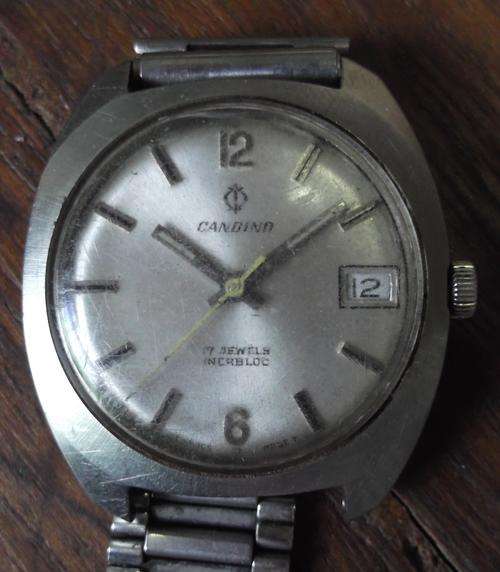 Vintage CANDINO, Incabloc men's watch. Wind-up, Working