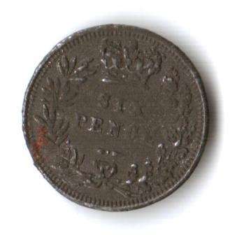 Britain imitation 6 pence Lauer Nurnberg token