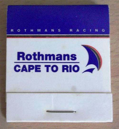 Unused Rothmans, Cape to Rio 1996 matchbook