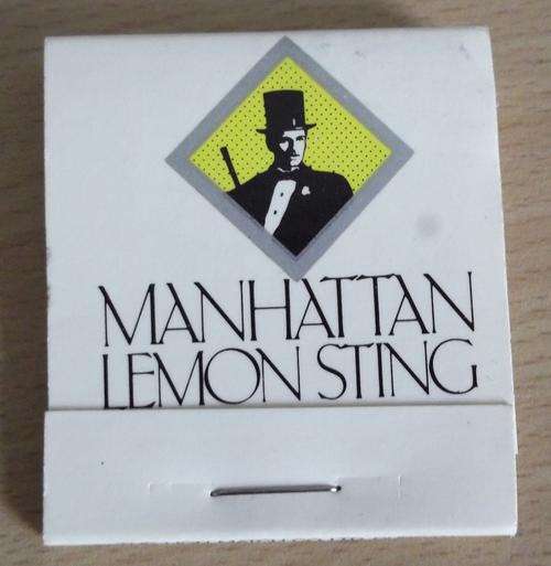 Classic matchbook from the 1980`s - Manhattan Lemon Sting - unused