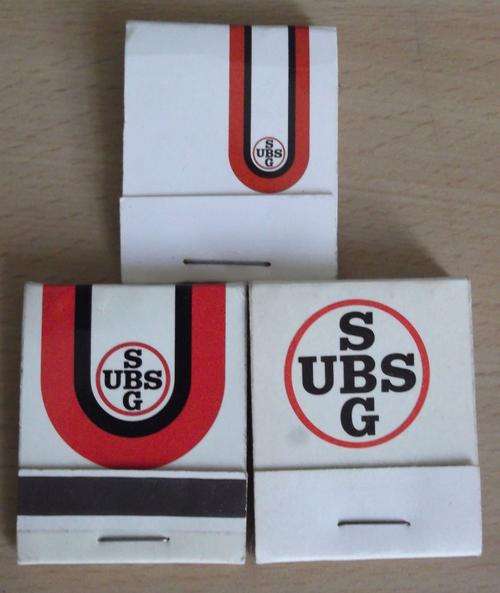 3 Vintage matchbooks, Union Bank of Switzerland - all unused
