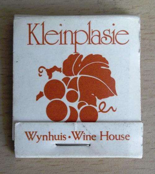 Vintage, Kleinplasie Wynhuis, Worcester matchbook - unused