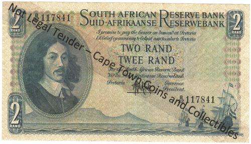 SA R2 MH de Kock 4th issue 1961, VF condition