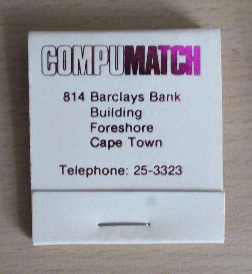 Vintage CompuMatch dating service matchbook - unused