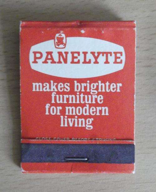 1960`s Panelyte furniture matchbook by Booklite Match Co. - unused
