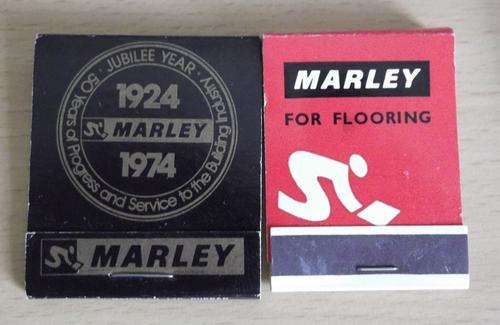 2 vintage Marley flooring matchbooks - unused