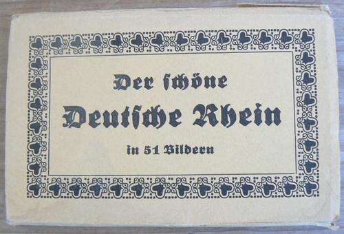 Old booklet with 20 unused postcards of the Rhein - all attached in orginal envelope